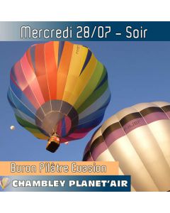 Billet de vol en montgolfière - Mondial Chambley 2021 - Vol du 28/07/2021soir